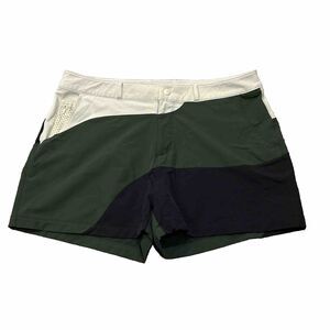 Outdoor Voices Rectrek Hiking Shorts Womens XL Green Navy Cream Color Block